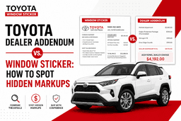 Toyota Dealer Addendum vs. Window Sticker: How to Spot Hidden Markups