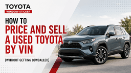 How to Price and Sell a Used Toyota by VIN (Without Getting Lowballed)