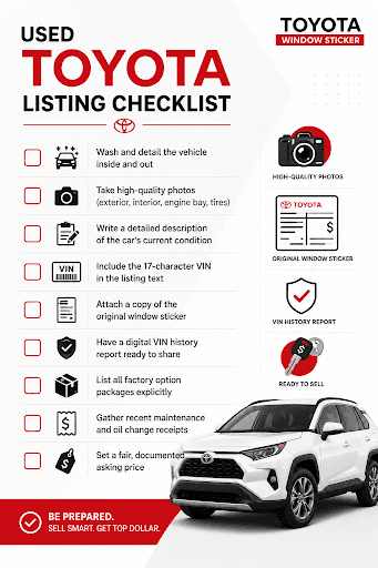 Toyota Listing Checklist